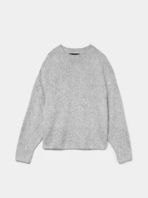 Свитры и кардиганы Vero Moda BOOM LS O-NECK PULLOVER модель 10320463_Light Grey Melange Фото