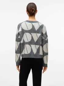 Свитры и кардиганы Vero Moda LOVE LS O-NECK PULLOVER модель 10331432_Medium Grey Melange W. BIR Фото