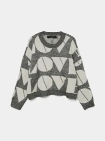 Свитры и кардиганы Vero Moda LOVE LS O-NECK PULLOVER модель 10331432_Medium Grey Melange W. BIR Фото