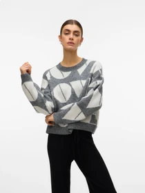 Светри та кардигани Vero Moda LOVE LS O-NECK PULLOVER модель 10331432_Medium Grey Melange W. BIR Фото