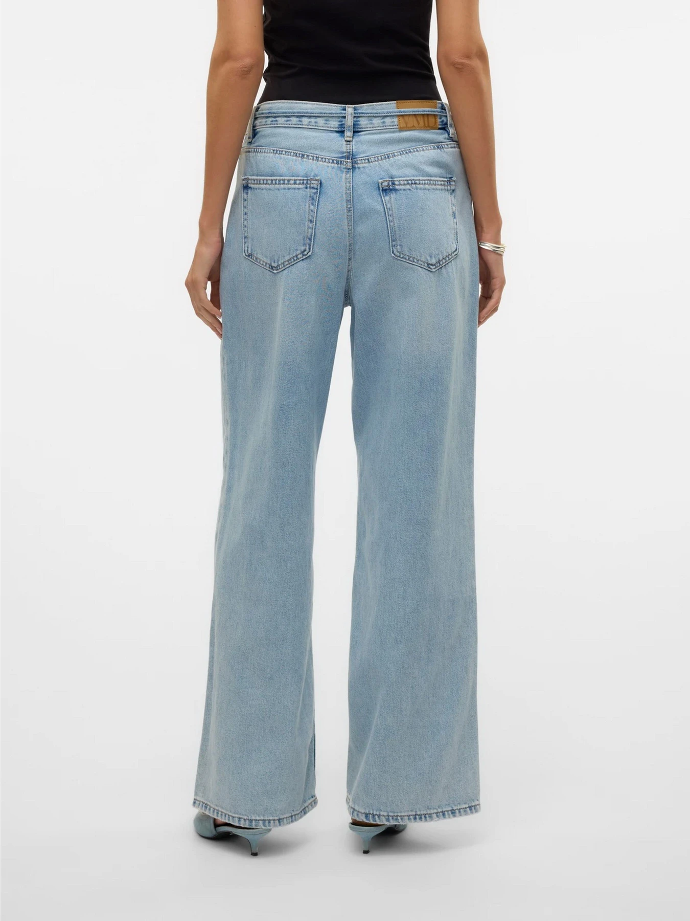 Джинсы Vero Moda WIEN MR WIDE BELT JEANS модель 10338133_Light Blue Denim Фото