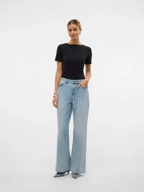 Джинсы Vero Moda WIEN MR WIDE BELT JEANS модель 10338133_Light Blue Denim Фото