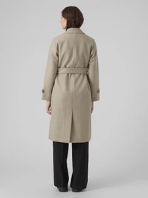Пальто и плащи Vero Moda FORTUNEVEGA LONG TRENCHCOAT модель 10289870_Silver Mink MELANGE Фото