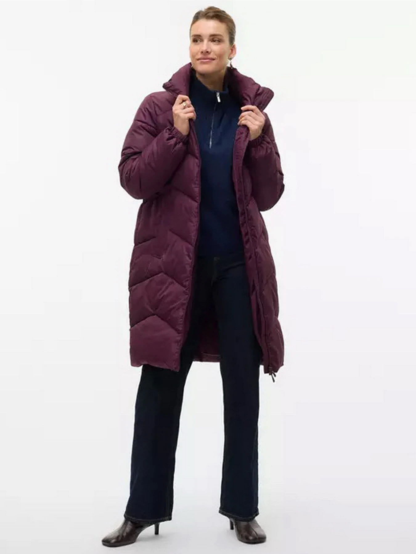 Куртки и дубленки Vero Moda LIGARIO COAT модель 10309840_Winetasting Фото