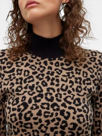 Светри та кардигани Vero Moda VMARIA ART LS HIGH-NECK PULLOV модель 10314509_Black W. SILVER MINK ( NEW Фото