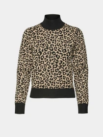 Светри та кардигани Vero Moda VMARIA ART LS HIGH-NECK PULLOV модель 10314509_Black W. SILVER MINK ( NEW Фото