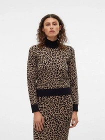 Светри та кардигани Vero Moda VMARIA ART LS HIGH-NECK PULLOV модель 10314509_Black W. SILVER MINK ( NEW Фото