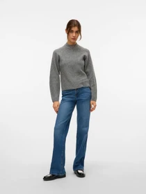 Светри та кардигани Vero Moda BANG LS HIGH NECK ZIP CARDIGAN модель 10331259_Medium Grey Melange Фото