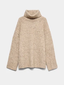 Свитры и кардиганы Vero Moda INGRID LS ROLL NECK PULLOVER модель 10331348_Silver Mink W. MELANGE LL1 Фото