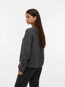Свитры и кардиганы Vero Moda INGRID LS O-NECK PULLOVER модель 10331365_Dark Grey Melange LL 51 FR Фото