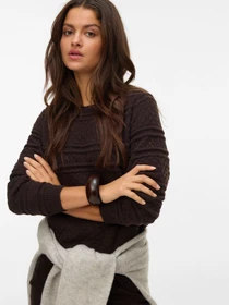 Светри та кардигани Vero Moda LEO LS O-NECK PULLOVER модель 10331890_Chocolate Torte Фото