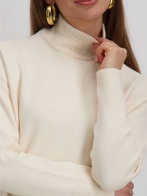 Свитры и кардиганы Vero Moda GOLD ART NEW LS LONG HIGHNECK модель 10332413_Birch Фото