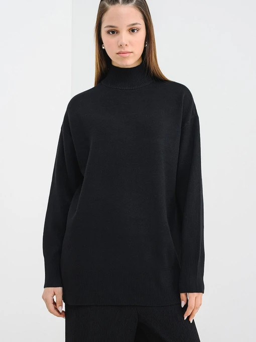 Светри та кардигани Vero Moda GOLD ART NEW LS LONG HIGHNECK модель 10332413_Black Фото
