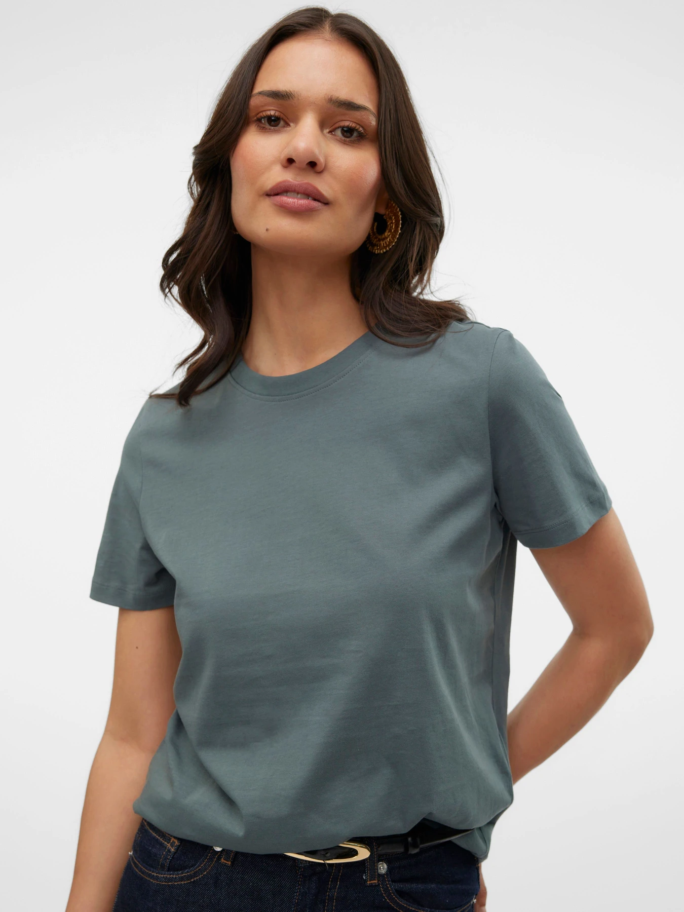 Футболки и поло Vero Moda PAULINA SS T-SHIRT модель 10316991_Balsam Green Фото