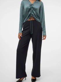 Штани Vero Moda BERLIN ZAMIRA MW WIDE PANT модель 10318454_Blue Graphite Фото