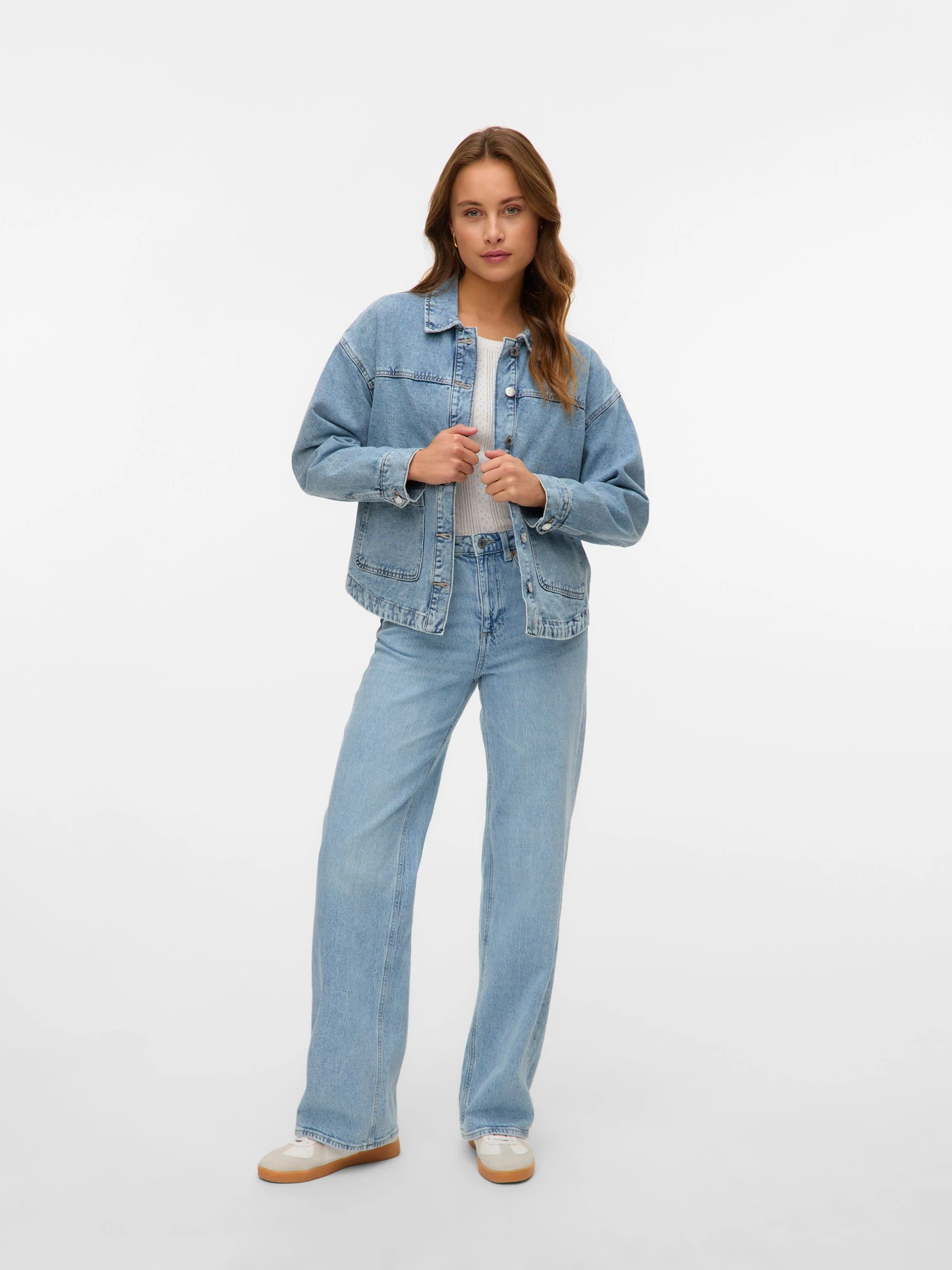 Куртки та дублянки Vero Moda JAMIE LS DENIM SHACKET MIX GA модель 10331693_Light Blue Denim Фото