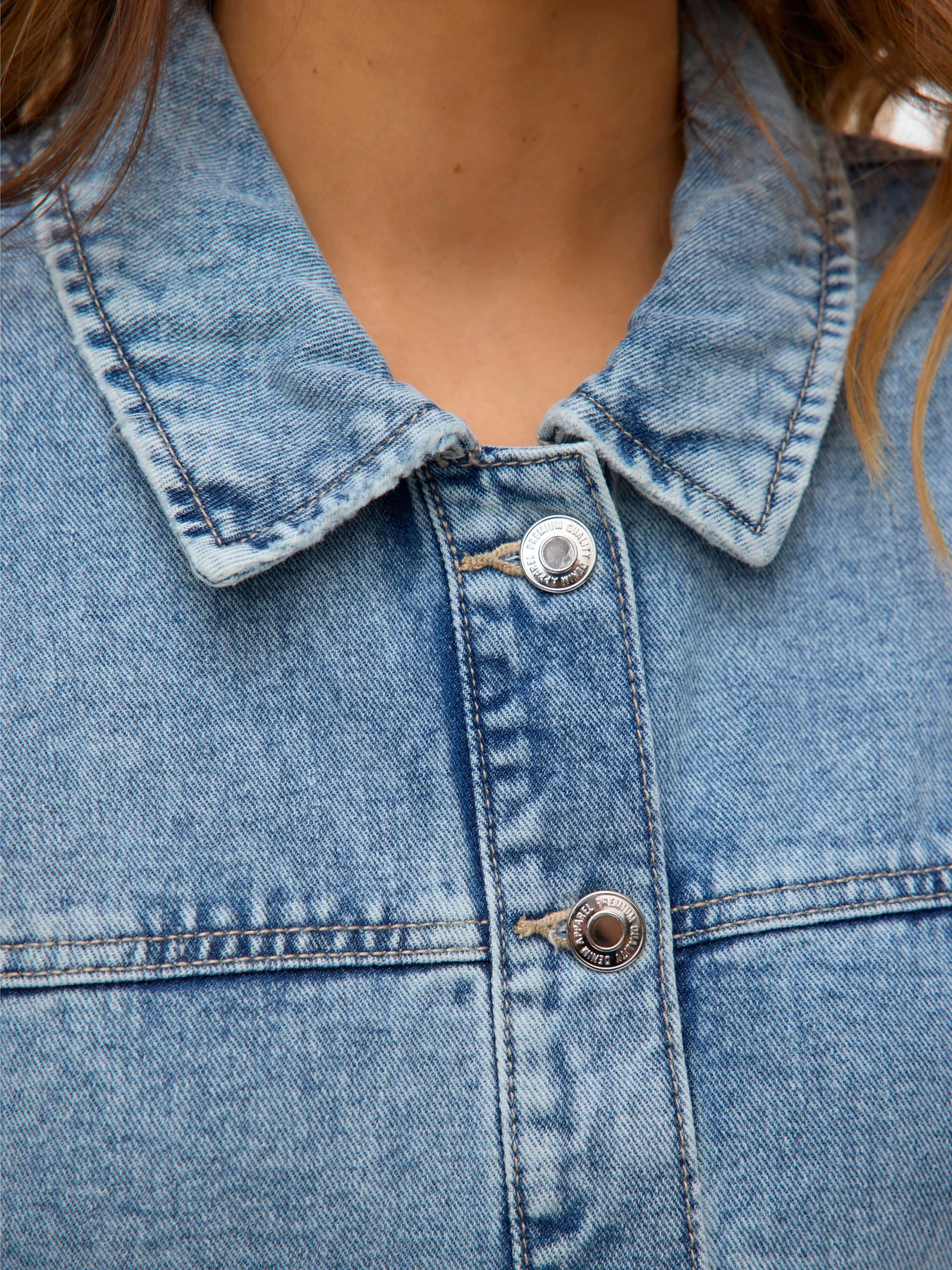 Куртки та дублянки Vero Moda JAMIE LS DENIM SHACKET MIX GA модель 10331693_Light Blue Denim Фото