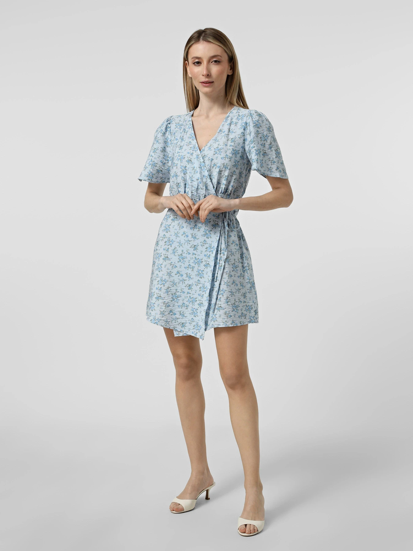 Платья Vero Moda JOSIE SS WRAP SHORT DRESS модель 10341596_Cashmere Blue Blue molly Фото