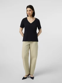 Футболки и поло Vero Moda PAULINA SS V-NECK T-SHIRT модель 10342926_Night Sky Фото