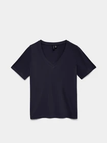 Футболки и поло Vero Moda PAULINA SS V-NECK T-SHIRT модель 10342926_Night Sky Фото