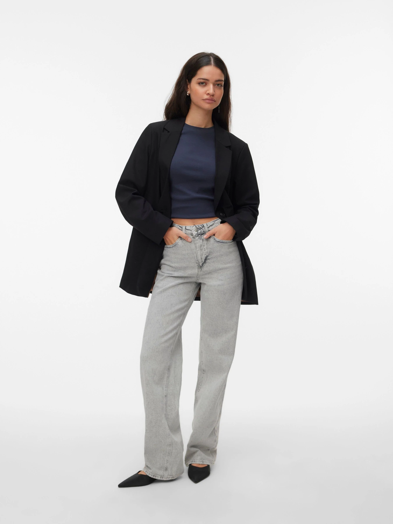 Джинси Vero Moda TESSA HR WIDE JEANS RA207 GA модель 10345320_Light Grey Denim Фото