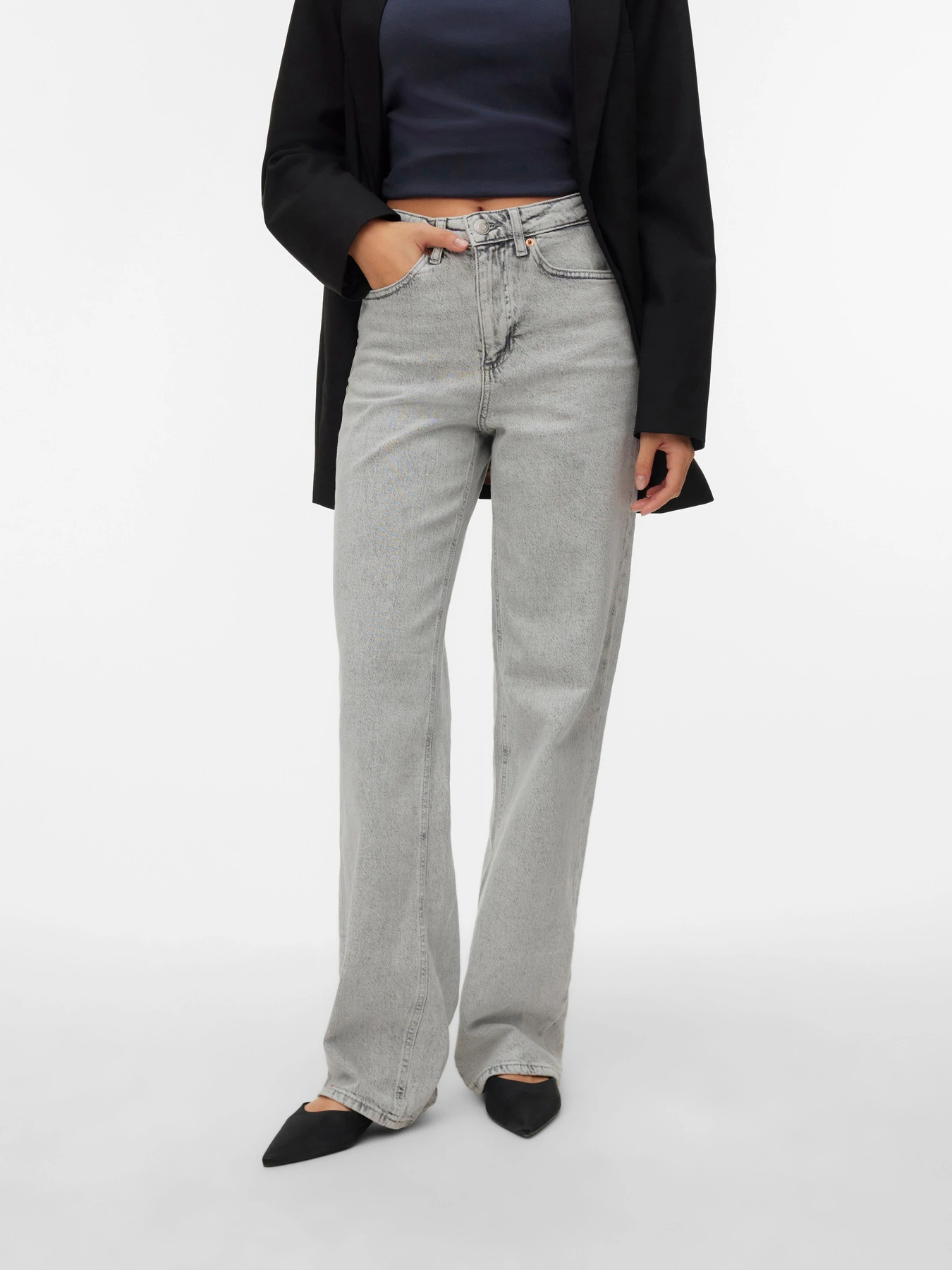 Джинси Vero Moda TESSA HR WIDE JEANS RA207 GA модель 10345320_Light Grey Denim Фото