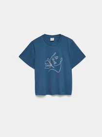 Футболки і поло Vero Moda THEA METTE SS TOP модель 10346290_Dark Denim FLOWER LADY Фото