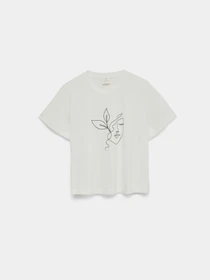 Футболки и поло Vero Moda THEA METTE SS TOP модель 10346290_Snow White LEAF LADY Фото