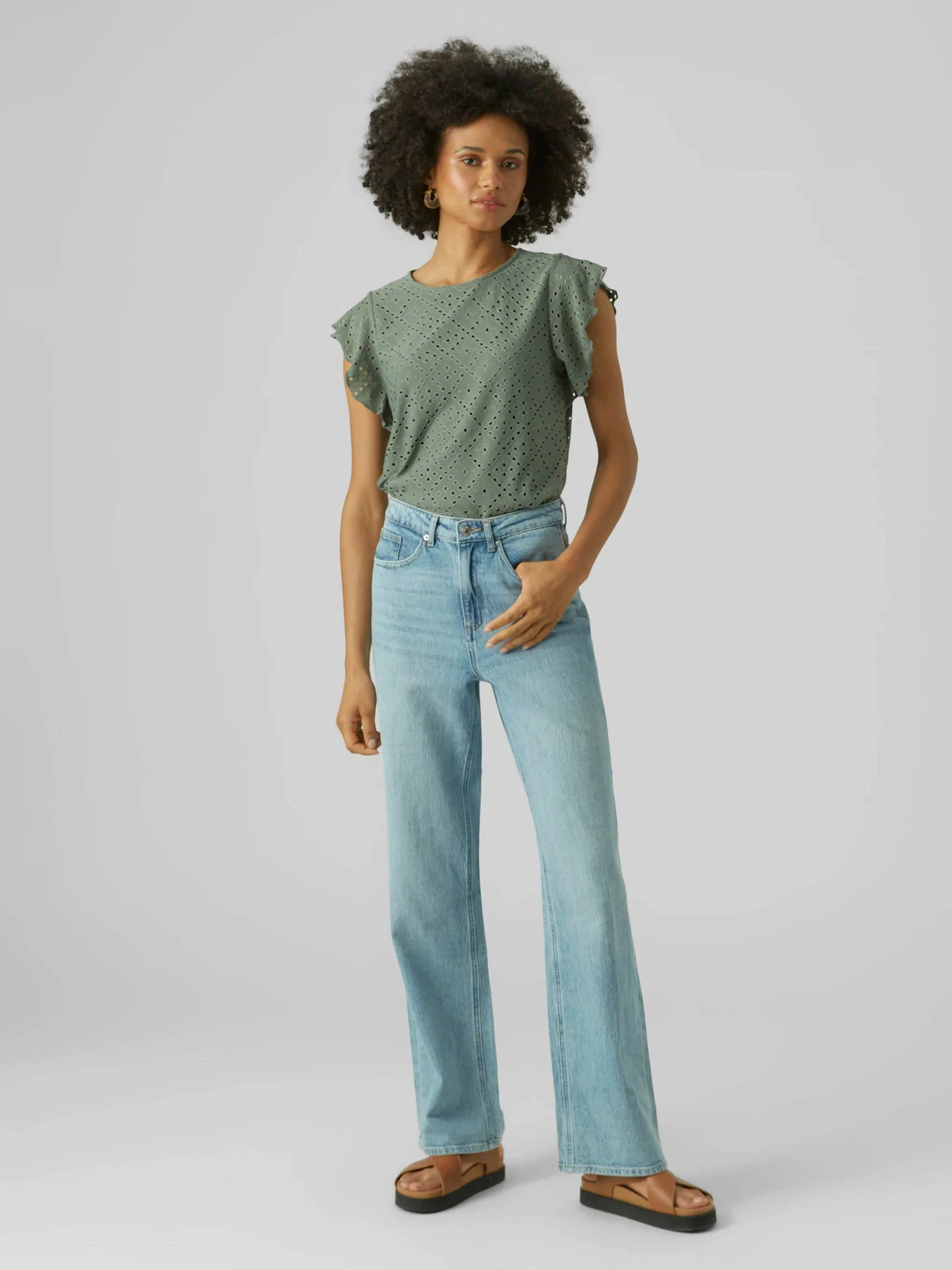 Футболки и поло Vero Moda TASSA SL FRILL TOP модель 10286067_Laurel Wreath Футболки и поло Vero Moda TASSA SL FRILL TOP модель 10286067_Laurel Wreath Фото