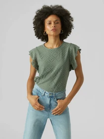Футболки і поло Vero Moda TASSA SL FRILL TOP модель 10286067_Laurel Wreath Фото