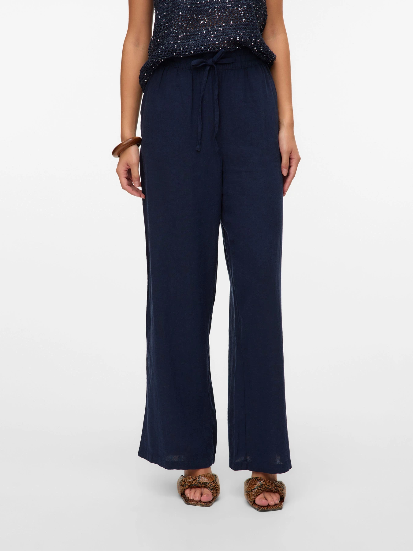 Штани Vero Moda LINN HW PANTS WVN модель 10305091_Navy Blazer Штани Vero Moda LINN HW PANTS WVN модель 10305091_Navy Blazer Фото