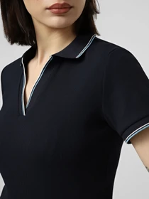 Футболки и поло Vero Moda CHLOE SHORT POLO модель 10342882_Navy Blazer Snow white + a Фото