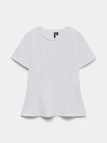 Футболки і поло Vero Moda ABBY SS PEPLUM TOP модель 10344131_Bright White Фото