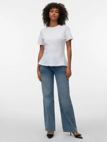 Футболки і поло Vero Moda ABBY SS PEPLUM TOP модель 10344131_Bright White Фото