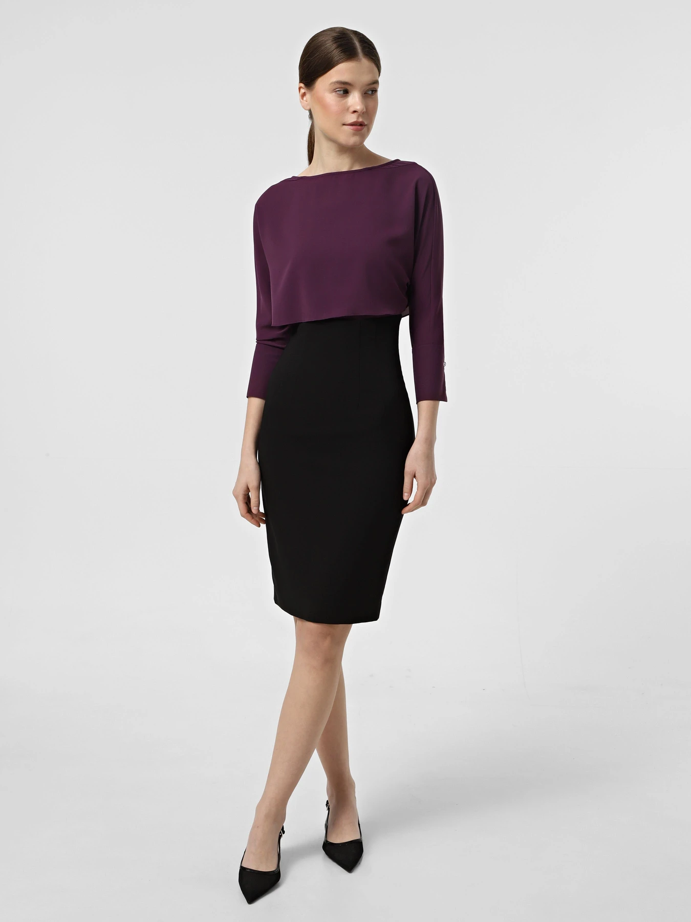 Платья Vero Moda модель 31637C507092_фіолетовий з чорним Платья Vero Moda модель 31637C507092_фіолетовий з чорним Фото