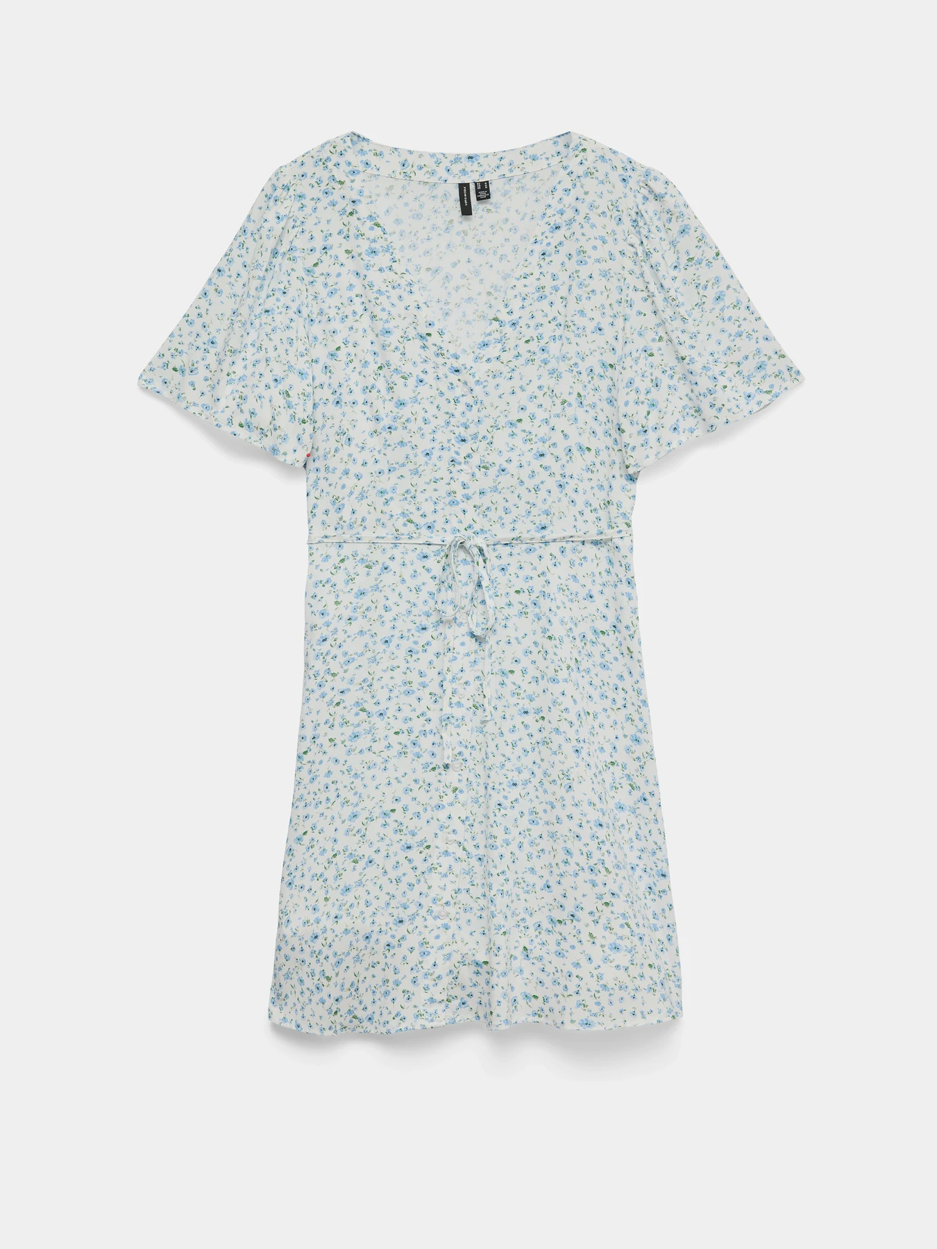 Платья Vero Moda ALBA SS SHORT DRESS модель 10292845_Snow White Blue Brooke Фото