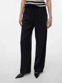 Брюки Vero Moda BREE HW LONG LOOSE TENCEL PANT модель 10304898_Black Denim Фото