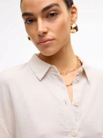 Сорочки Vero Moda LINN 2/4 SHORT SHIRT модель 10306820_Moonbeam Фото