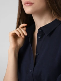 Сорочки Vero Moda LINN 2/4 SHORT SHIRT модель 10306820_Navy Blazer Фото