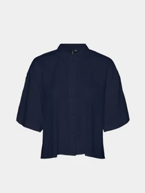 Рубашки Vero Moda LINN 2/4 SHORT SHIRT модель 10306820_Navy Blazer Фото