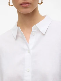Сорочки Vero Moda LINN 2/4 SHORT SHIRT модель 10306820_Snow White Фото