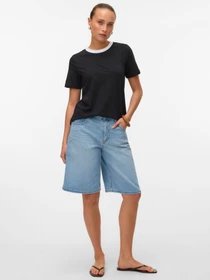 Футболки і поло Vero Moda PAULINA SS T-SHIRT модель 10316991_Black Bright White Necklin Фото