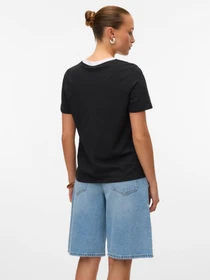 Футболки і поло Vero Moda PAULINA SS T-SHIRT модель 10316991_Black Bright White Necklin Фото