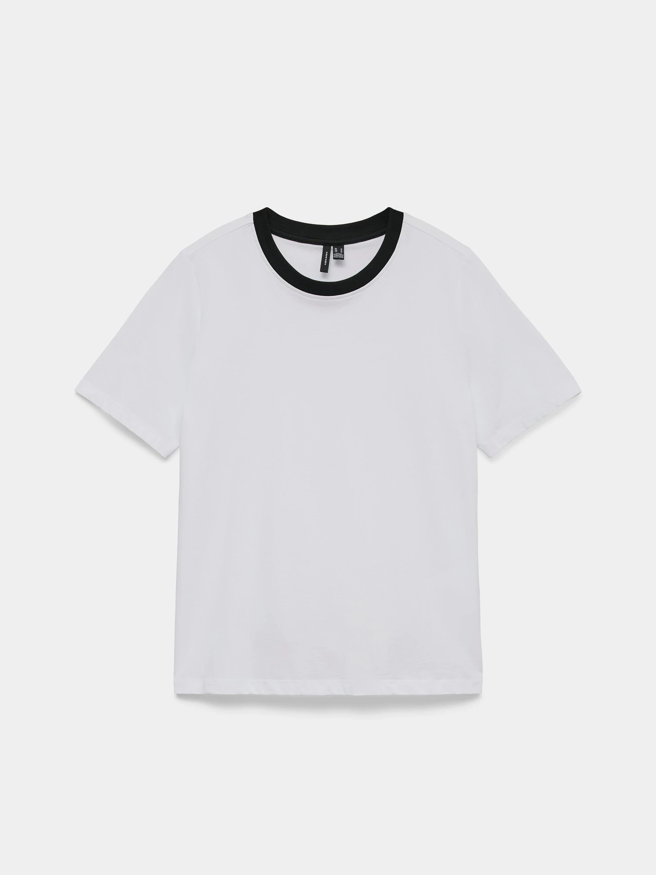 Футболки и поло Vero Moda PAULINA SS T-SHIRT модель 10316991_Bright White Black Necklin Футболки и поло Vero Moda PAULINA SS T-SHIRT модель 10316991_Bright White Black Necklin Фото