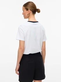 Футболки и поло Vero Moda PAULINA SS T-SHIRT модель 10316991_Bright White Black Necklin Фото