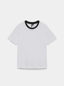 Футболки и поло Vero Moda PAULINA SS T-SHIRT модель 10316991_Bright White Black Necklin Фото