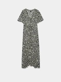 Платья Vero Moda ALBA SS CALF DRESS модель 10330301_Black Sussie Snow White Фото