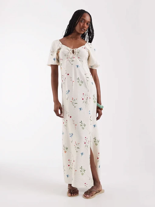 Платья Vero Moda JOSIE 2/4 TIE ANKLE DRESS модель 10341593_Birch Bina Фото