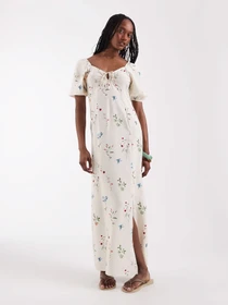 Платья Vero Moda JOSIE 2/4 TIE ANKLE DRESS модель 10341593_Birch Bina Фото