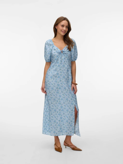 Платья Vero Moda JOSIE 2/4 TIE ANKLE DRESS модель 10341593_Cashmere Blue Blue molly Фото